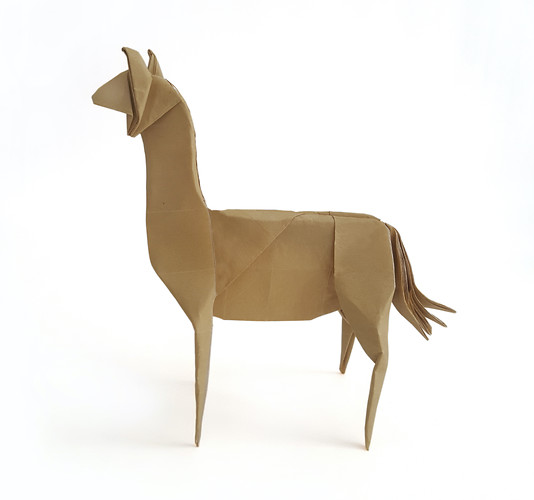 Origami-Lama, 2020 (©Margarete Schrüfer)
