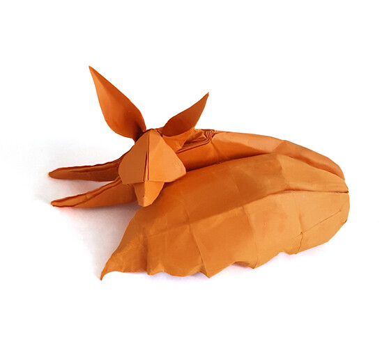 Origami-müder Fuchs, 2021 ((©Margarete Schrüfer))